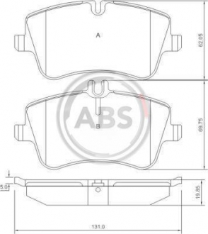 Колодка торм. диск. mb c180/c200 cdi/c220 cdi передн. (abs) A.B.S. 37165