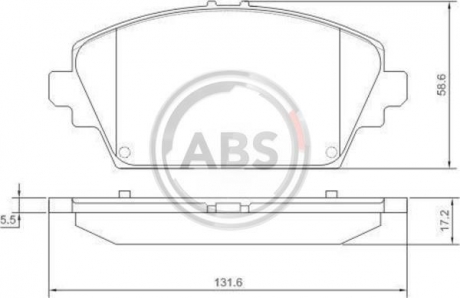 Колодка торм. диск. honda/nissan accord/primera передн. (abs) A.B.S. 37205