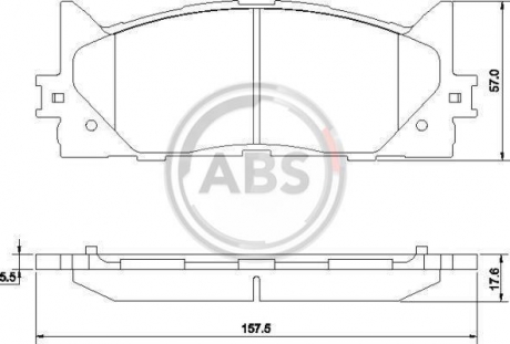 Колодка торм. диск. TOYOTA CAMRY передн. (ABS) A.B.S. 37677