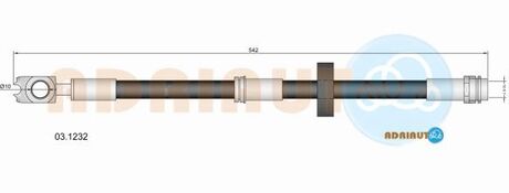 AUDI гальмівний шланг передній А2 00- ADRIAUTO 03.1232 (фото 1)