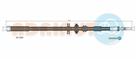 Шланг гальмівний перед. BMW 5 F10 ADRIAUTO 05.1240