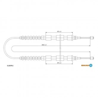 Трос ручного гальма ADRIAUTO 11.0279.1