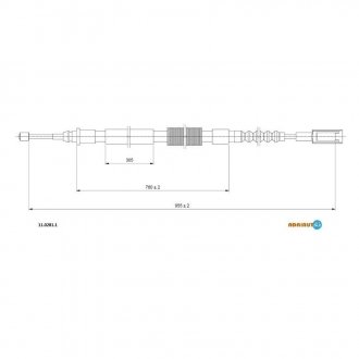 Трос ручного гальма ADRIAUTO 11.0281.1
