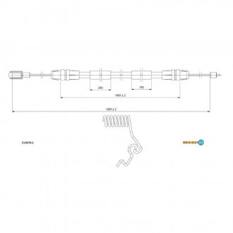 Трос ручного тормоза ford transit ADRIAUTO 13.0274.1 (фото 1)