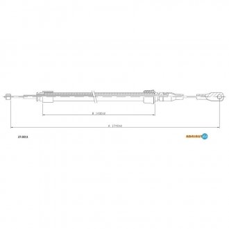 Трос зупиночних гальм ADRIAUTO 27.0211
