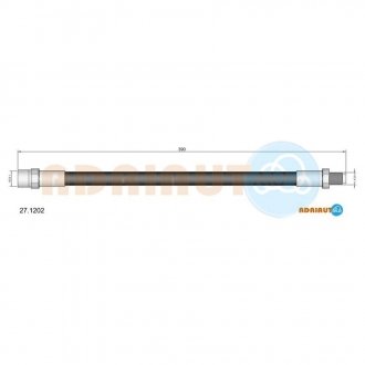 DB Шланг торм.передний W123 390mm ADRIAUTO 27.1202