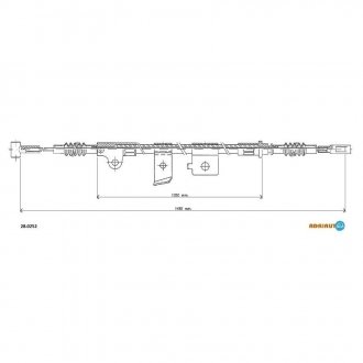 Трос ручного гальма ADRIAUTO 28.0252 (фото 1)