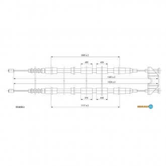 Трос ручного тормоза opel astra ADRIAUTO 33.0216.1 (фото 1)