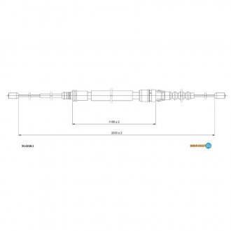 Трос ручного гальма ADRIAUTO 35.0228.1 (фото 1)