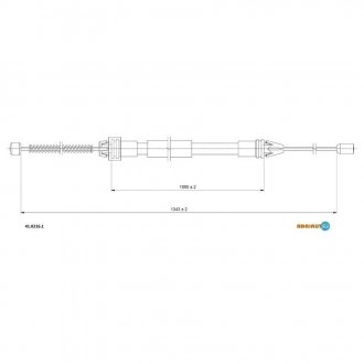 RENAULT Трос ручного тормоза задн. прав. (бараб.) Clio 98- ADRIAUTO 41.0216.1