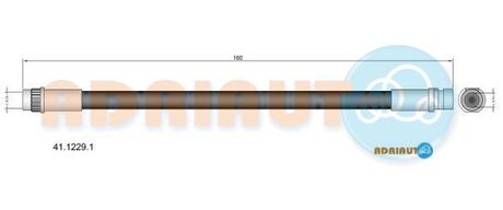 RENAULT Шланг тормозн. задн. лев. MEGANE III, SCENIC III 08- ADRIAUTO 41.1229.1