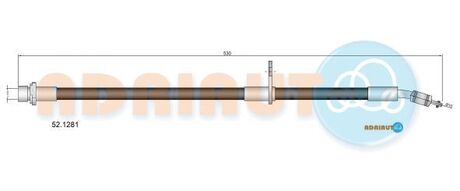 Шланг тормозной пер. левый TOYOTA Avensis -03 ADRIAUTO 52.1281
