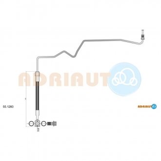 Шланг гальмівний гідравлічний ADRIAUTO 55.1260