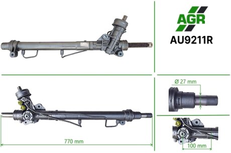 Рулевая рейка с ГУР восстановленная AUDI A4 (8D2, B5) 94-00;SKODA SUPERB (3U4) 01-08 AGR AU9211R