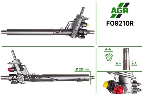 Рулевая рейка с ГУР восстановленная FORD GALAXY (WGR) 95-00;SEAT ALHAMBRA (7V8, 7V9) 96-00 AGR FO9210R