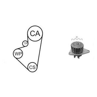 CITROEN К-кт ГРМ (помпа + ролик + ремень) BERLINGO 1.4i 96-11, PEUGEOT 106 I (1A, 1C) 1.3 93-96, 206 SW 1.4 02-07 AIRTEX WPK-121203