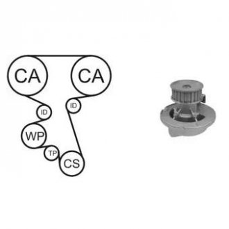 Водяной насос + комплект зубчатого ремня AIRTEX WPK-164201