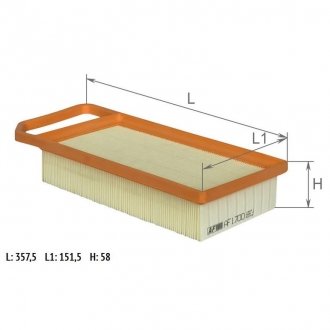 Фильтр воздушный peugeot 407 1.8-2.2 04- ALPHA FILTER AF1700