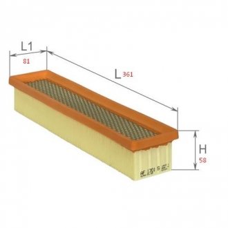 Фильтр воздушный renault logan ii, sandero ii 1.2 13- (с сеткой) ALPHA FILTER AF1701s (фото 1)