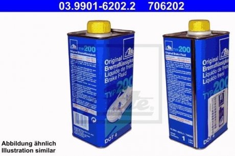 Тормозная жидкость DOT4 1000ml ATE 03.9901-6202.2