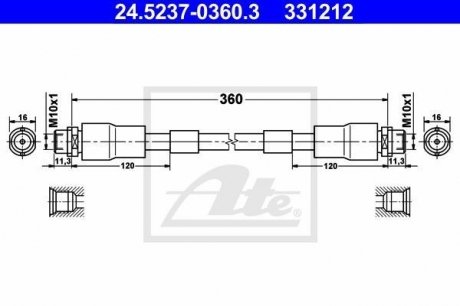 Гальмівний шланг ATE 24-5237-0360-3