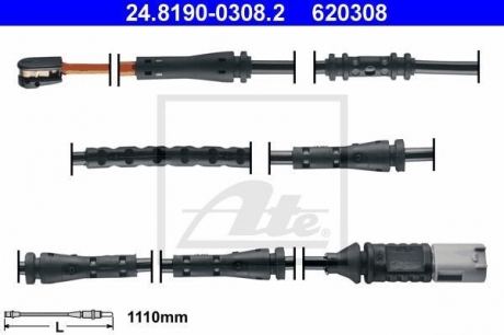 Датчик зношування колодок ATE 24.8190-0308.2