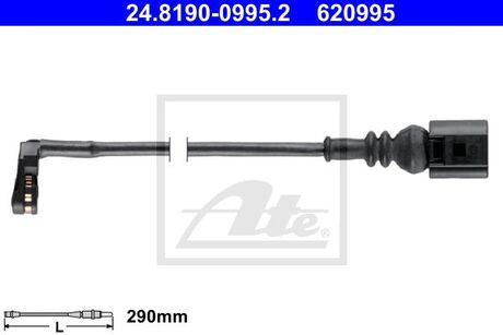 Датчик зносу гальмівних колодок ATE 24819009952