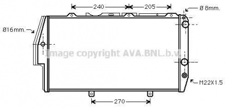 Радиатор охлаждения двигателя AUDI 100/200 MT/AT 84-89 (Ava) AVA COOLING AI2020 (фото 1)