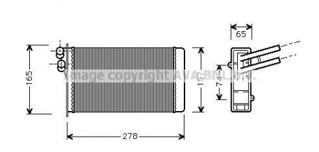 Радиатор отопителя audi80/90/a4 / vw passat5 (ava) AVA COOLING AI6097