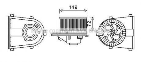 Вентилятор салона audi, vw (ava) AVA COOLING AI8378