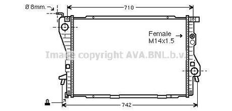 Радіатор, охолодження двигуна AVA COOLING BW2202 (фото 1)