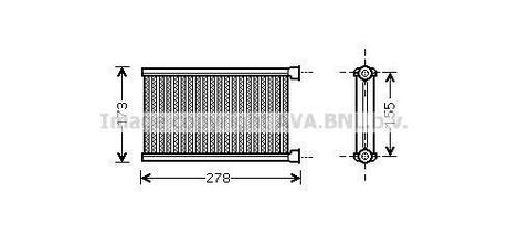 Теплообмінник, Система опалення салону AVA COOLING BW6344