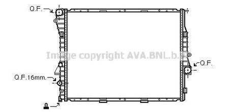 AVA BMW радіатор охолодження X5 E53 3.0d/3.0i/4.4 00- AVA COOLING BWA2275 (фото 1)