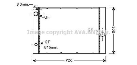 Радіатор охолодження BMW 5/6/7 SERIES (AVA) AVA COOLING BWA2285 (фото 1)