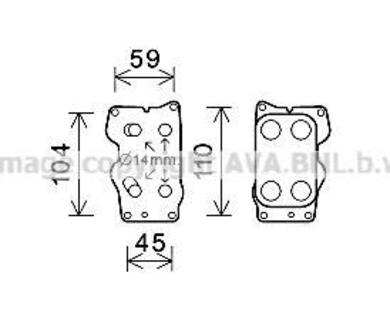 Радіатор масляний CITROEN/FIAT/FORD/VOLVO (Ava) AVA COOLING CN3307