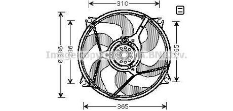 CN Xsara Picasso 460W -AC 09 Вентилятор AVA COOLING CN 7530 (фото 1)