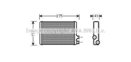 AVA CITROEN Радіатор опалення Berlingo, C4 Picasso, C5 III,Peugeot 407,Partner 08- AVA COOLING CNA6305