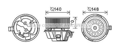 Вентилятор опалення AVA COOLING DA 8012