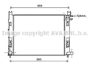 Радиатор охлаждения двигателя Dokker 1.2 i + /+ AC 11/12- (AVA) AVA COOLING DAA2008