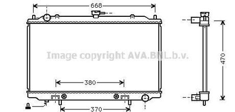 Радіатор, охолодження двигуна AVA COOLING DN2189 (фото 1)