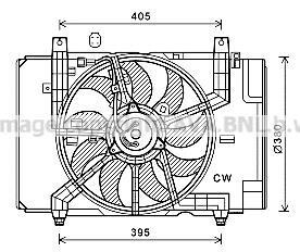 AVA NISSAN Вентилятор радіатора (дифузор в зборі) JUKE 1.6 10- AVA COOLING DN7532 (фото 1)