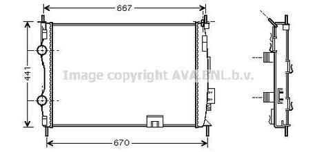 Радіатор охолодження двигуна NISSAN QASHQAI (2007) 2.0 (AVA) AVA COOLING DNA2280 (фото 1)