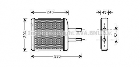 Радиатор отопителя CHEVROLET Epica (V250), Evanda (V200) (AVA) AVA COOLING DW6059