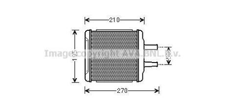 Радиатор отопителя CHEVROLET Lacetti 1.6-1.8 (AVA) AVA COOLING DWA6088