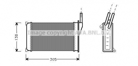 Радиатор отопителя ford (ava) AVA COOLING FD6093