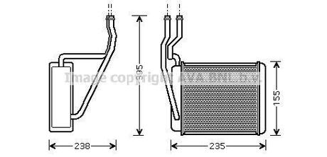 Радіатор пічки AVA COOLING FD6329