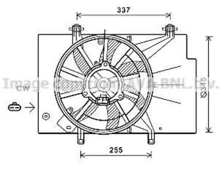 Вентилятор двигуна FORD FIESTA/ B-MAX (AVA) AVA COOLING FD7582 (фото 1)