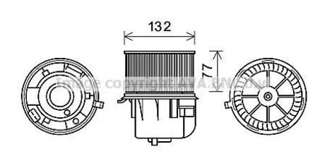 Вентилятор салона FORD TRANSIT (AVA) AVA COOLING FD8572 (фото 1)