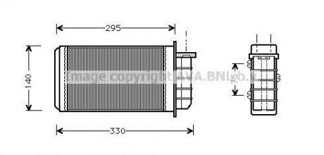 Радиатор отопителя fiat (ava) AVA COOLING FT6183