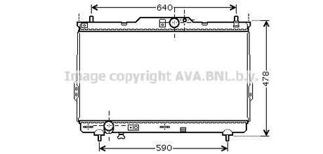 Радіатор охолодження двигуна Hyundai Santa Fe (01-06) 2,0d MT AVA AVA COOLING HY 2113 (фото 1)